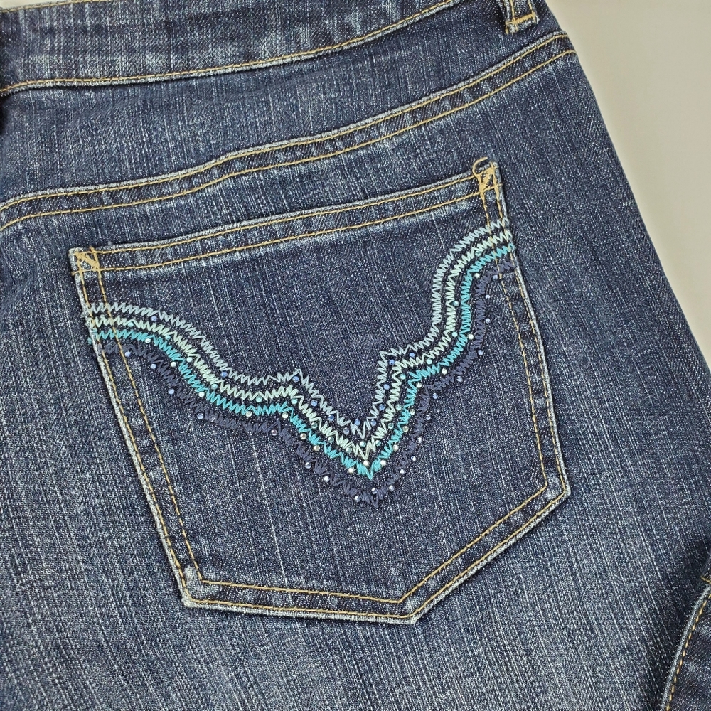 Talbots Rhinestone Accent Stretch Jeans - Picture 4 of 4